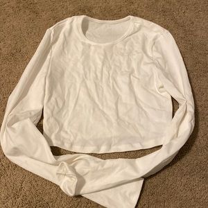 White cropped long sleeve